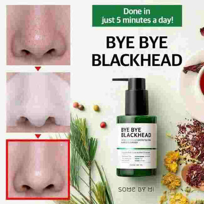 Some By Mi Bye Bye Blackhead 30 Days Miracle Green Tea Tox Bubble Cleanser 120g — product image 2
