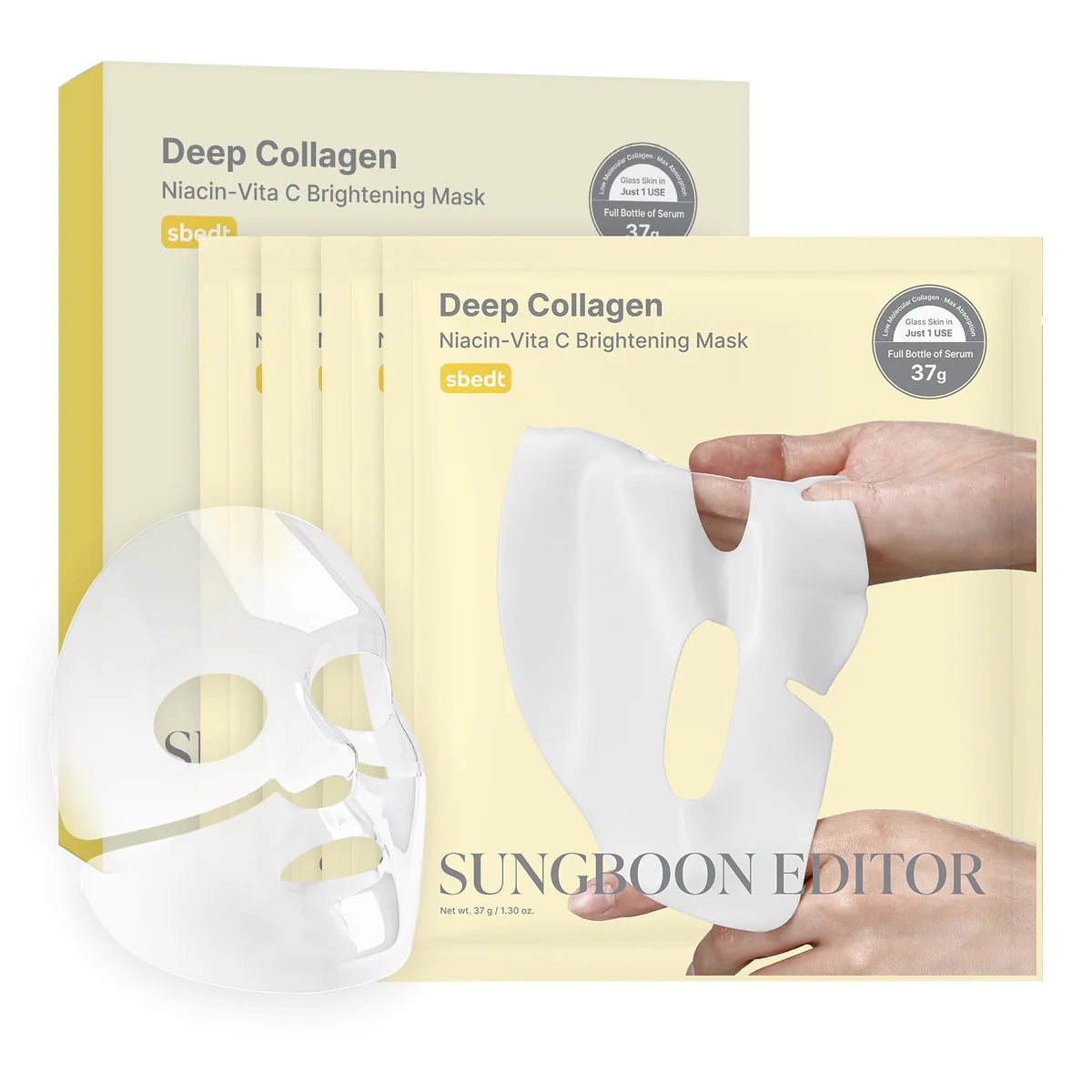 Sungboon Editor Deep Collagen Niacin Vita C Brightening Mask — 4 Masks