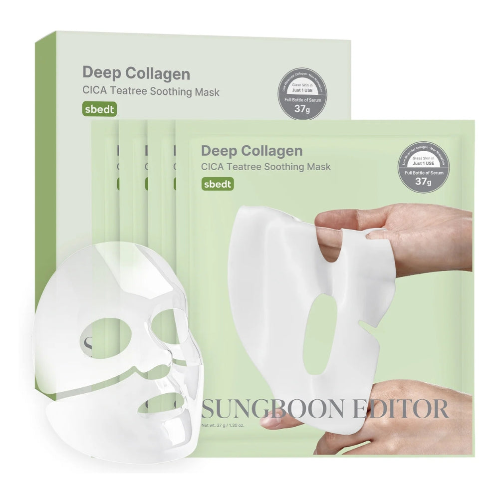 Sungboon Editor Deep Collagen Cica Teatree Soothing Mask — 4 Masks
