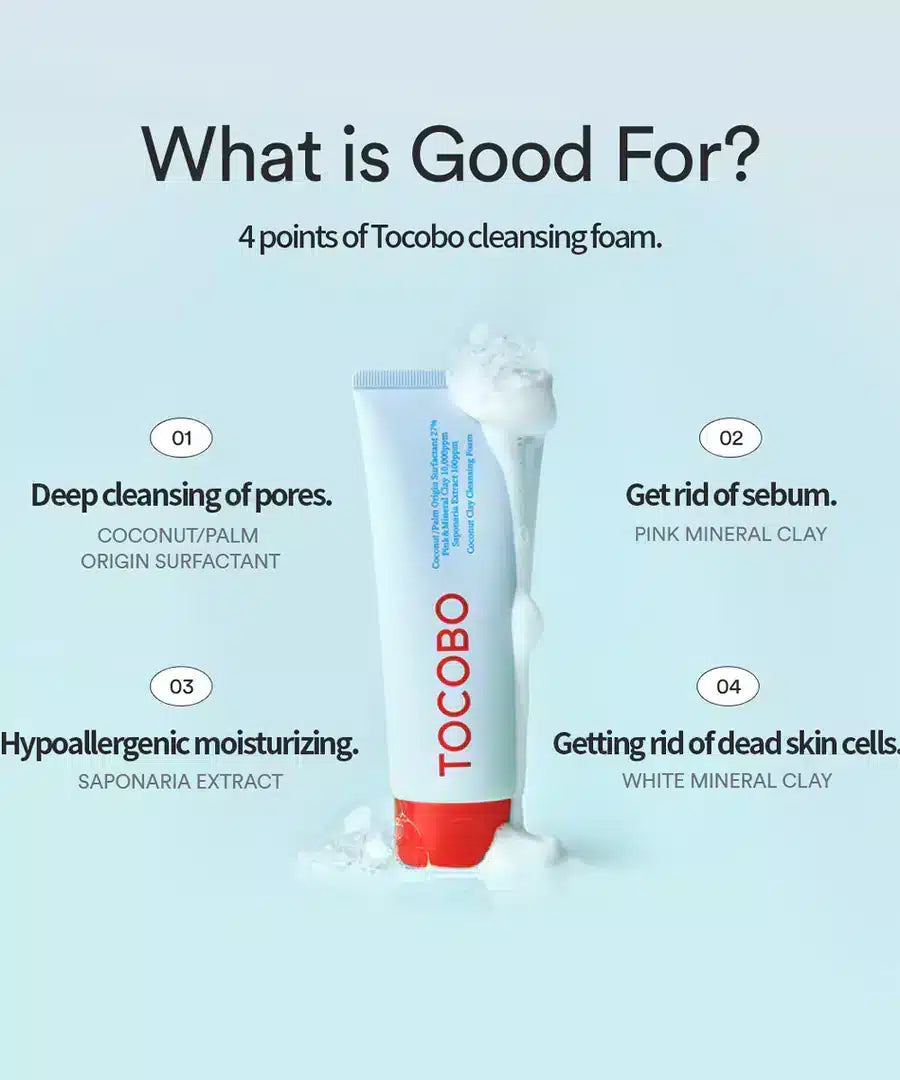 Tocobo Coconut Clay Cleansing Foam 150ml — product image 3