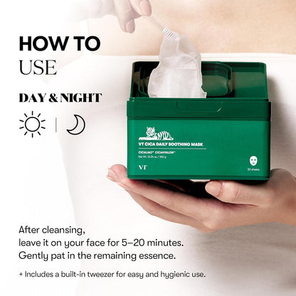 VT Cosmetics Cica Daily Sooting Mask 30pcs — product image 5