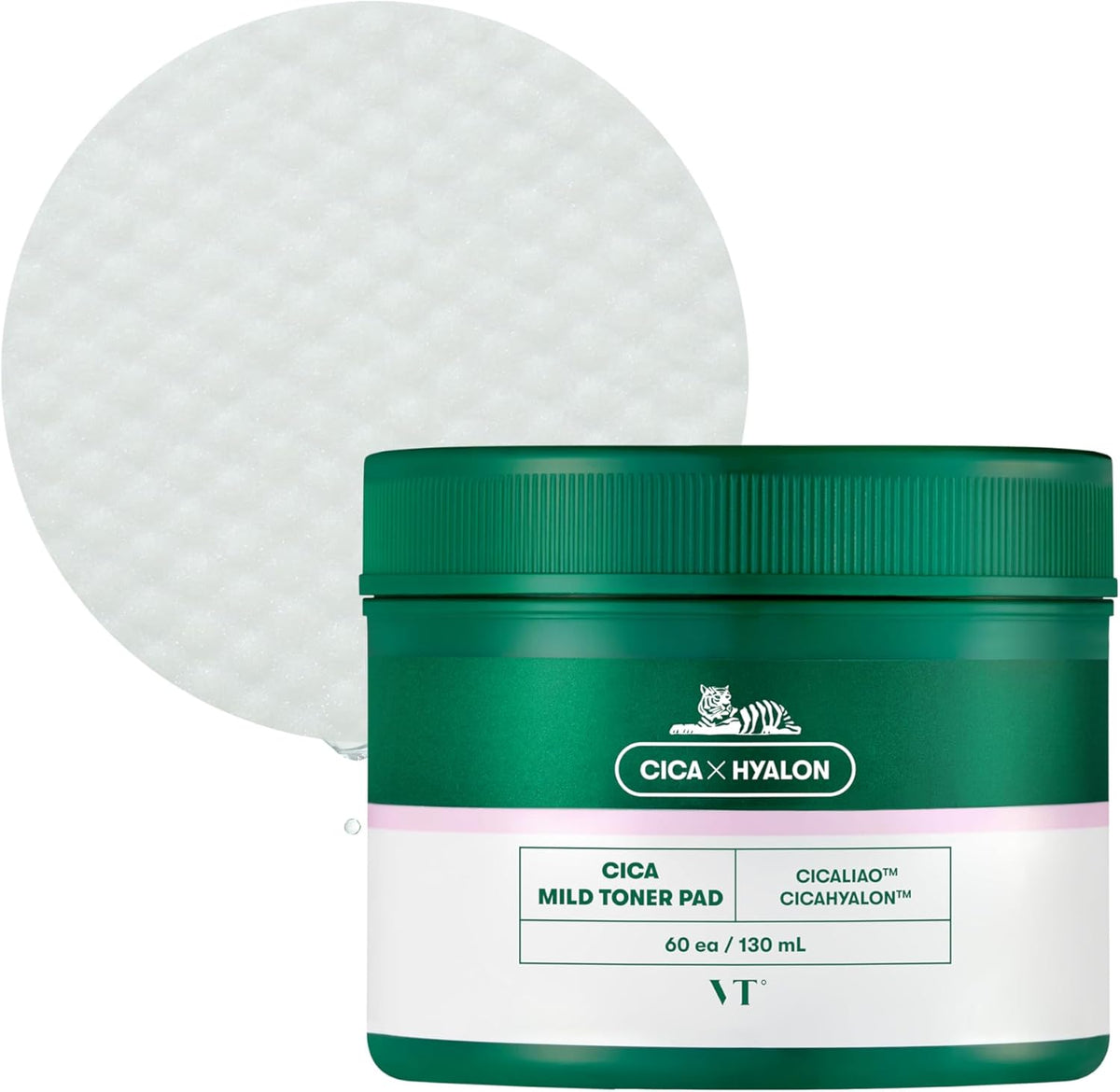VT Cosmetics Cica Mild Toner Pad 60pcs — 60pcs