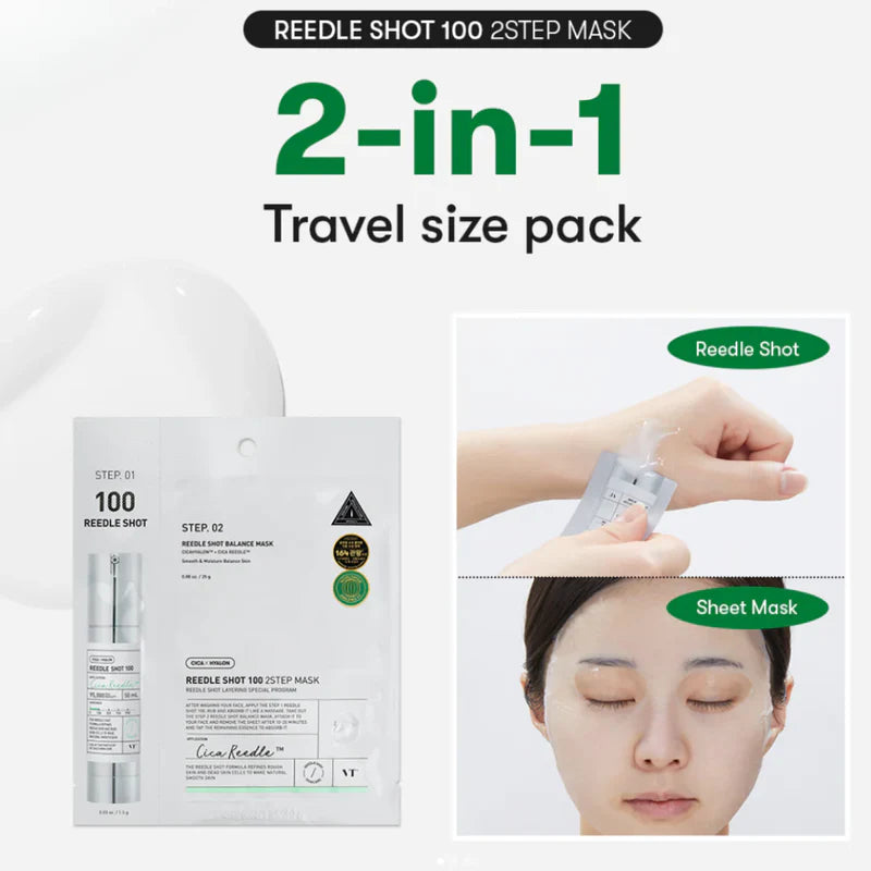 VT Cosmetics Mild Reedle Shot 100 2 Step Mask 1.5g + 25g — product image 2