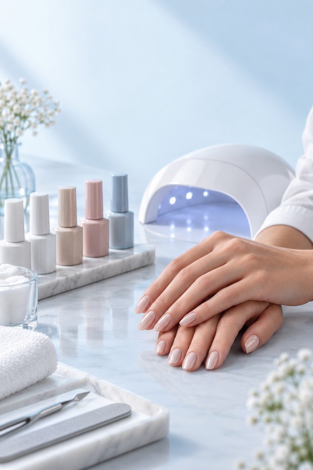 Manicure tools and gel polish